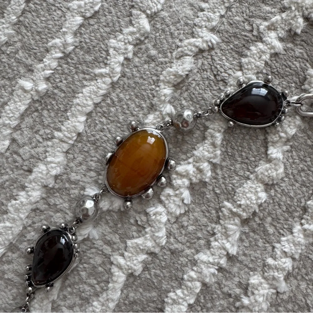 House of Harlow stone chain belt